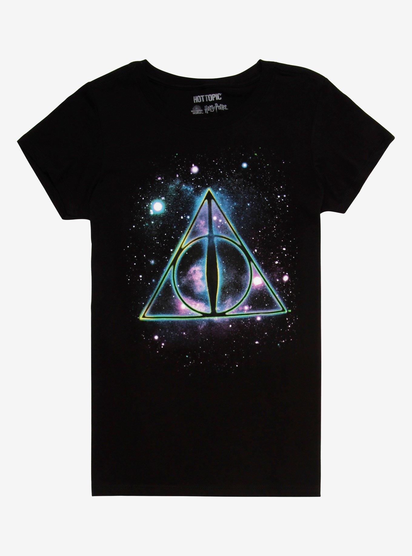 Harry Potter Deathly Hallows Galaxy Girls T-Shirt, BLACK, hi-res
