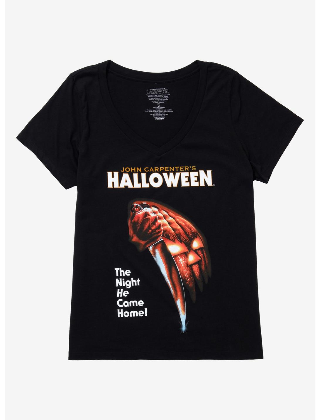 Halloween Pumpkin Poster Girls T-Shirt Plus Size, BLACK, hi-res