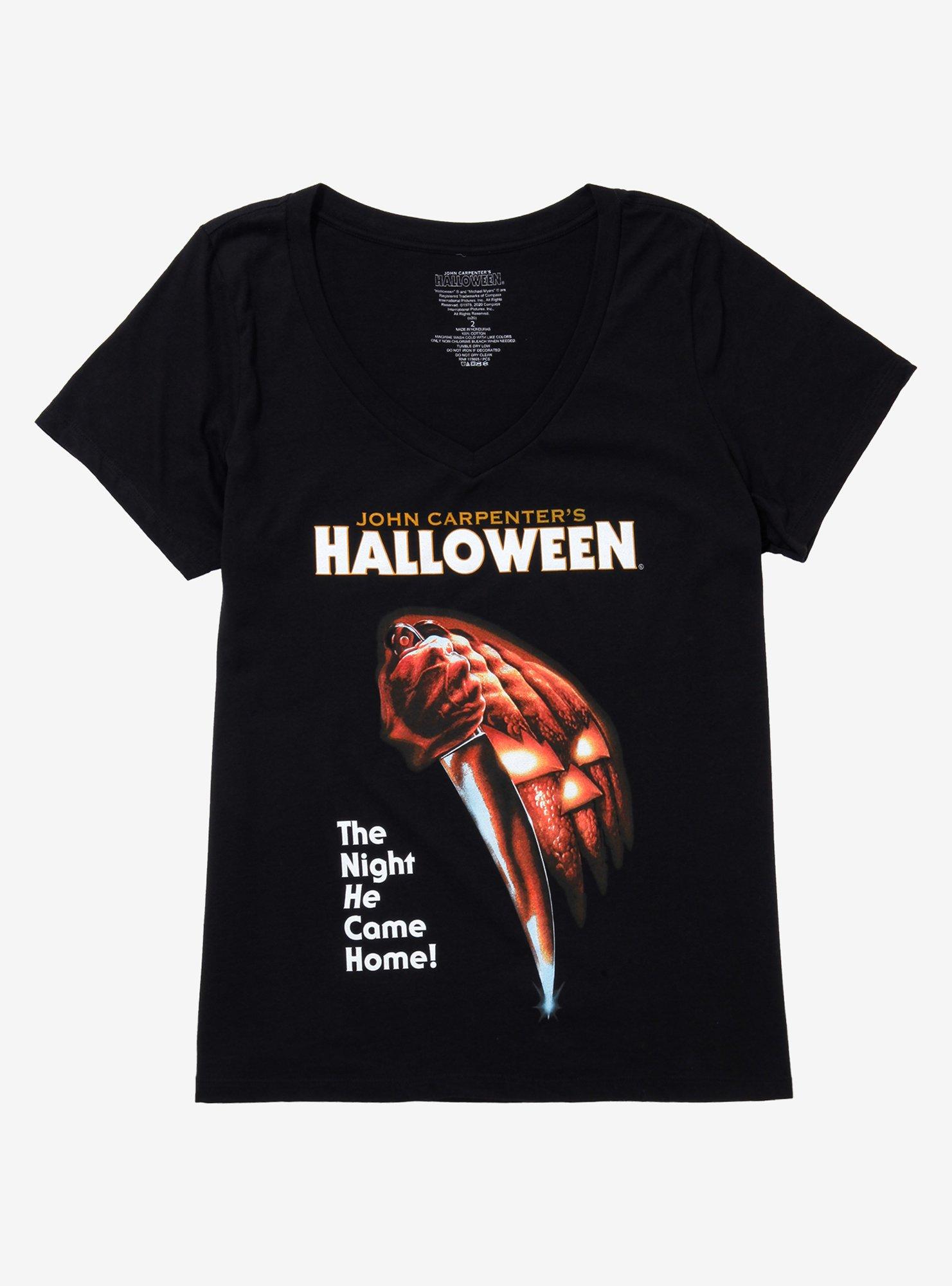 Halloween Pumpkin Poster Girls T-Shirt Plus Size, BLACK, hi-res