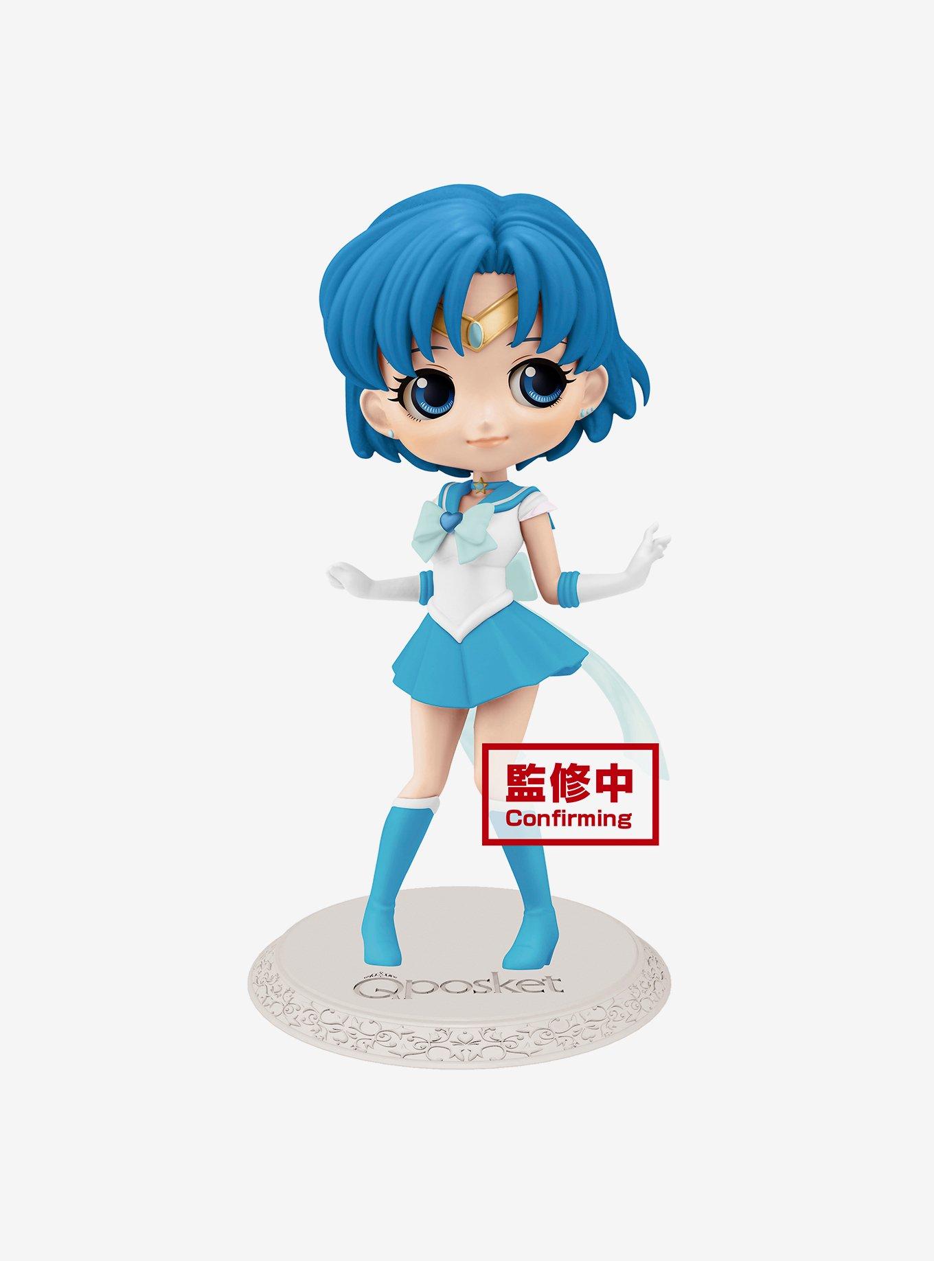 Banpresto Sailor Moon Eternal Q Posket Super Sailor Mercury (Ver. B) Figure, , hi-res