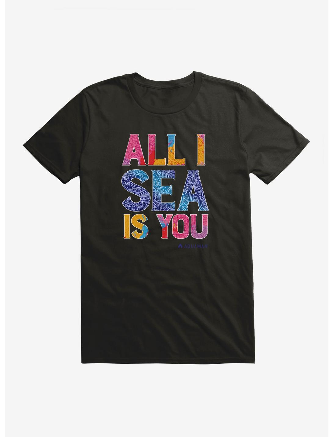 DC Comics Aquaman All I Sea Is You T-Shirt, BLACK, hi-res