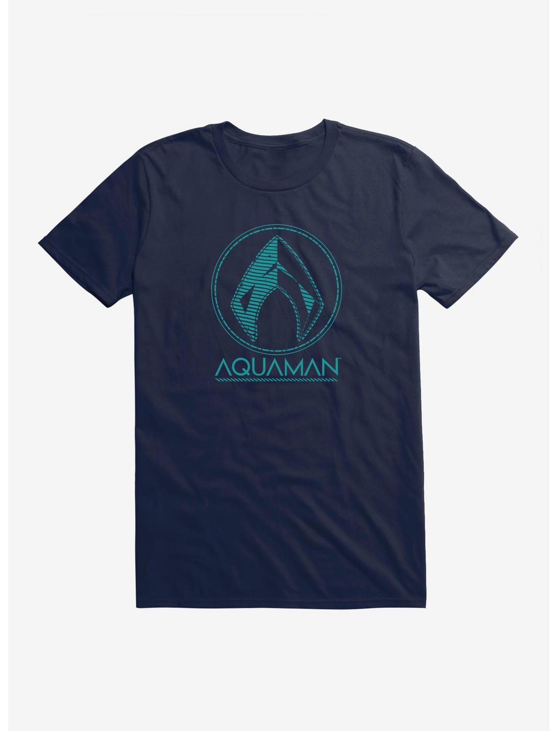 DC Comics Aquaman Blue Icon T-Shirt, MIDNIGHT NAVY, hi-res