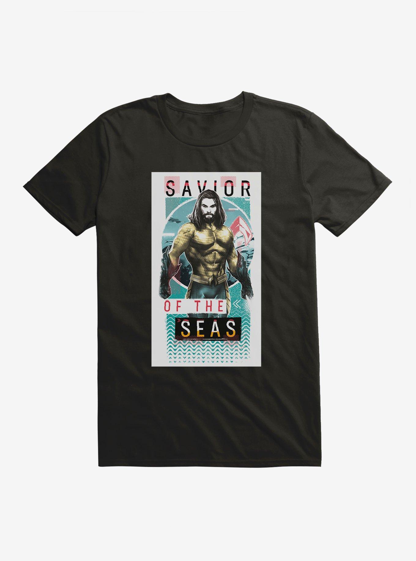 DC Comics Aquaman Savior Of The Seas T-Shirt, BLACK, hi-res