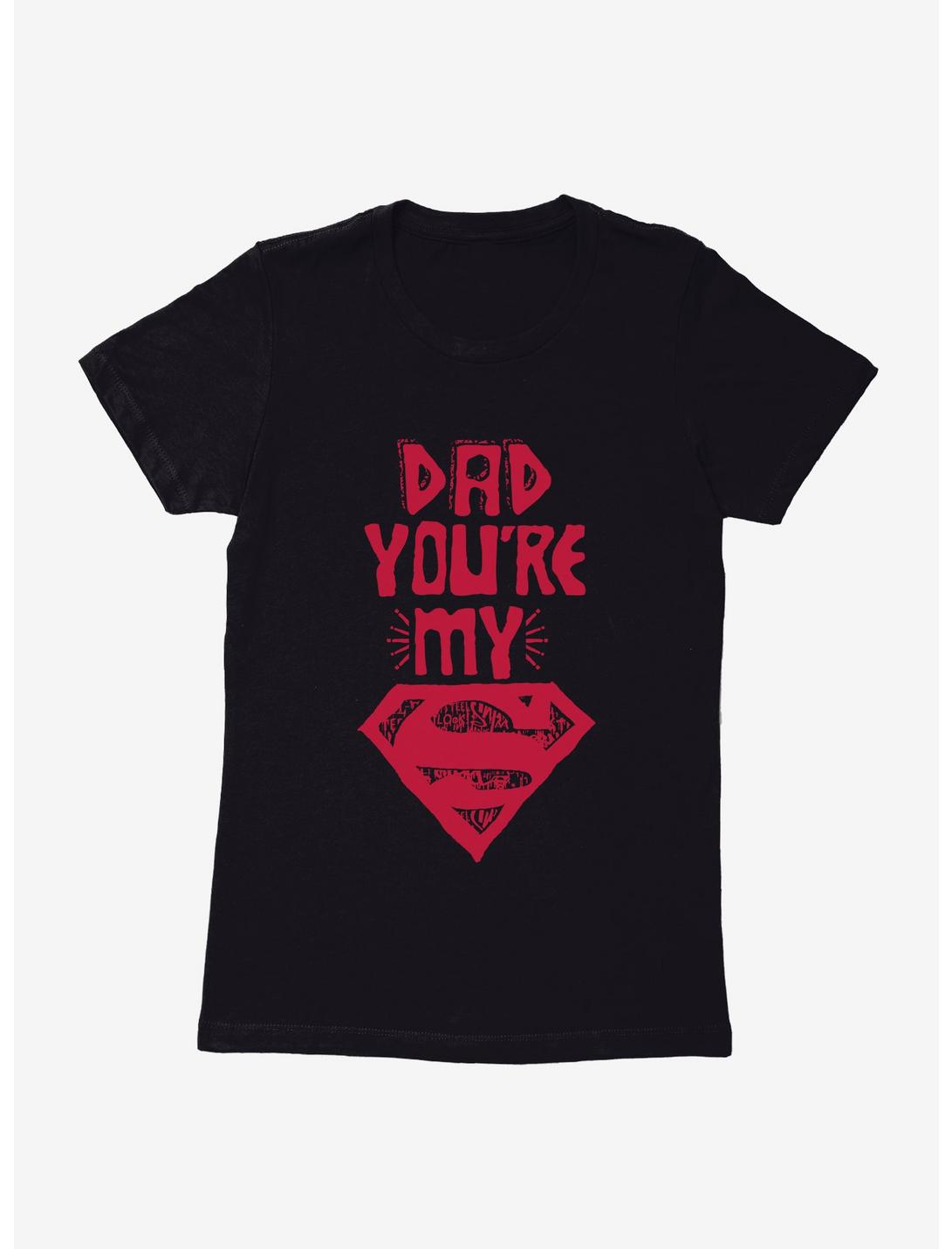 DC Comics Superman Dad Is My Hero Womens T-Shirt, BLACK, hi-res