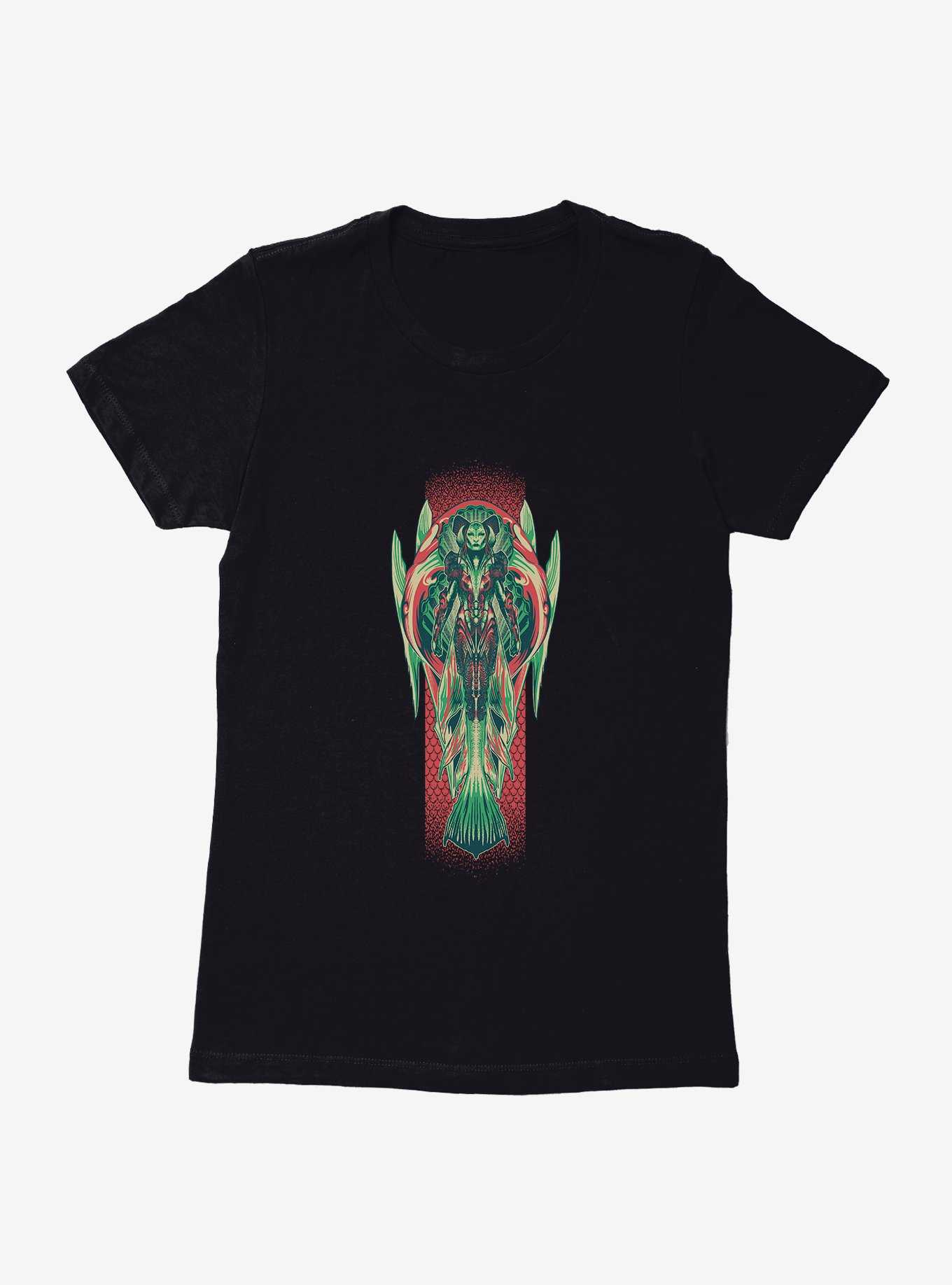 DC Comics Aquaman Green Mural Womens T-Shirt, , hi-res