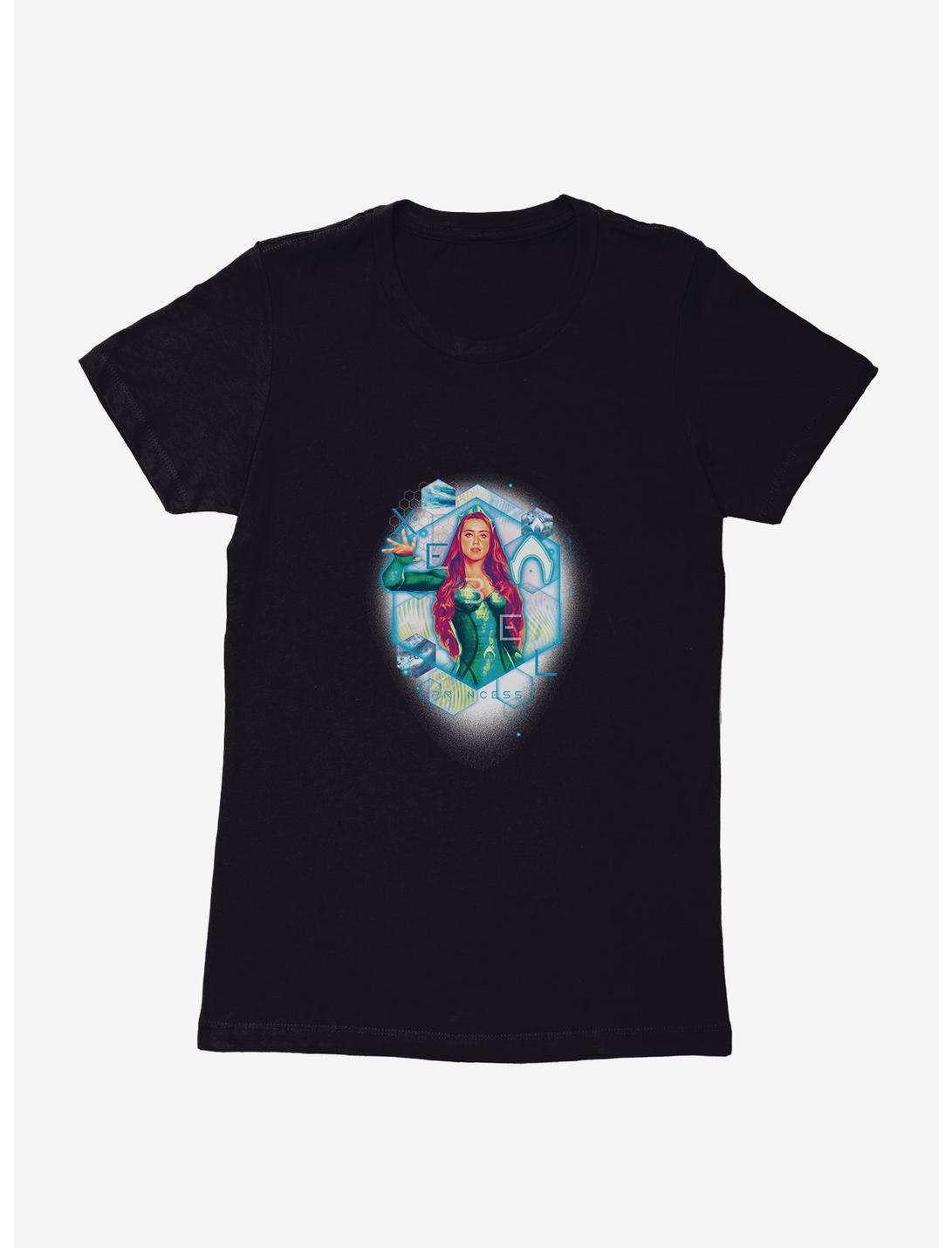 DC Comics Aquaman Princess Watercolor Womens T-Shirt, BLACK, hi-res