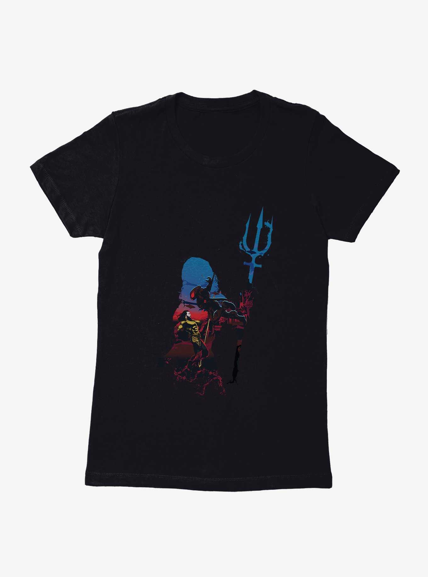 DC Comics Aquaman Silhouette Womens T-Shirt, , hi-res