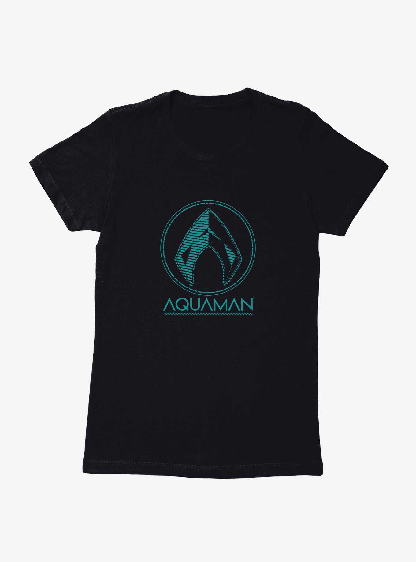 DC Comics Aquaman Blue Icon Womens T-Shirt, , hi-res