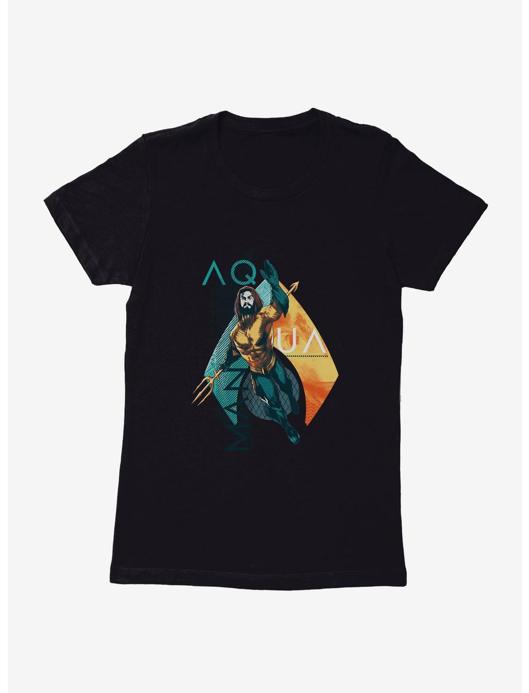 DC Comics Aquaman Classic Costume Womens T-Shirt, BLACK, hi-res