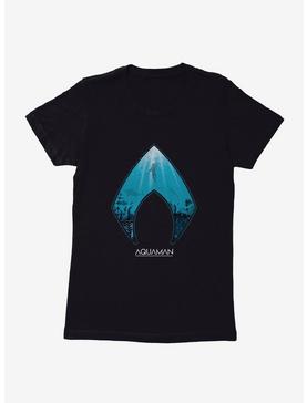 DC Comics Aquaman Icon Sea Background Womens T-Shirt, , hi-res