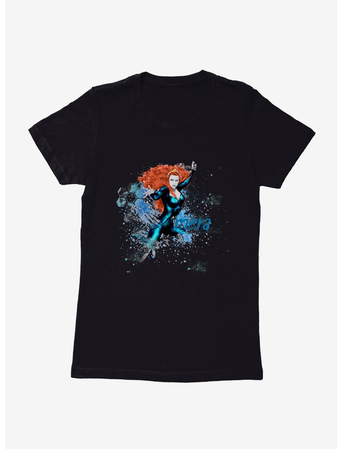 DC Comics Aquaman Mera Fight Pose Womens T-Shirt, BLACK, hi-res