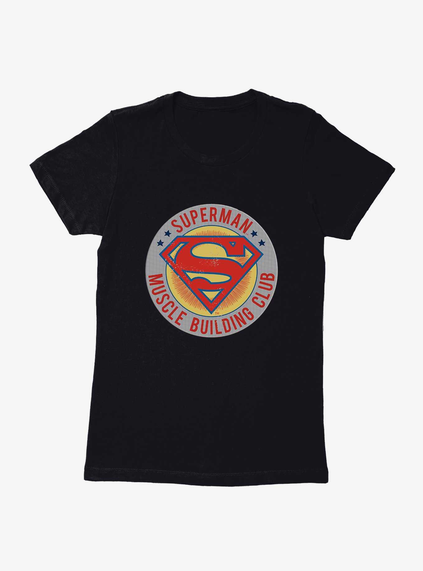 DC Comics Superman Muscle Building Club Womens T-Shirt, , hi-res