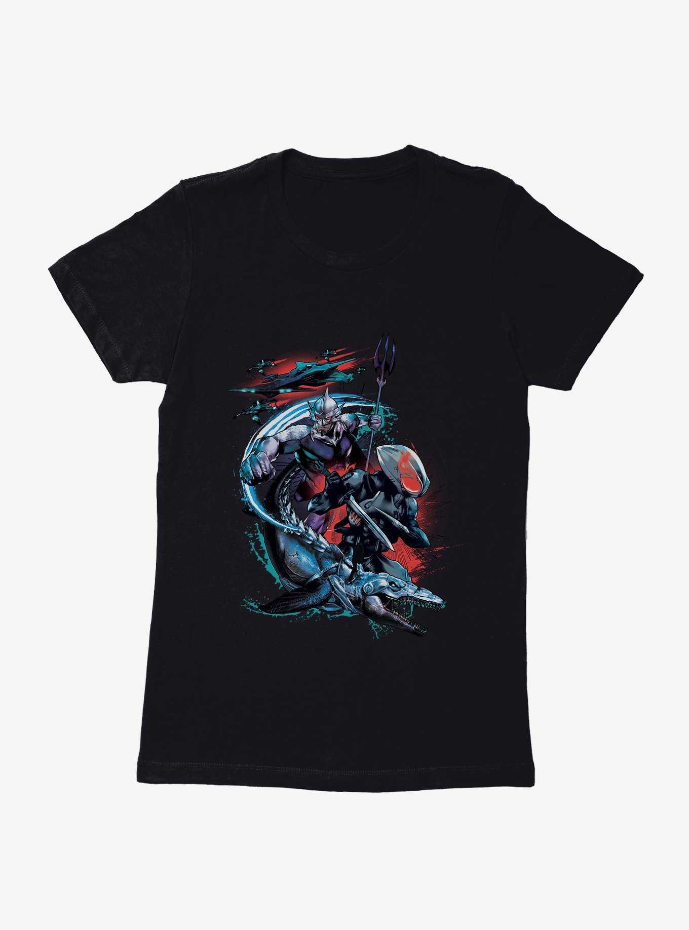 DC Comics Aquaman Sea Battle Womens T-Shirt, , hi-res