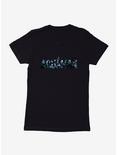 DC Comics Aquaman Symbol Script Womens T-Shirt, BLACK, hi-res