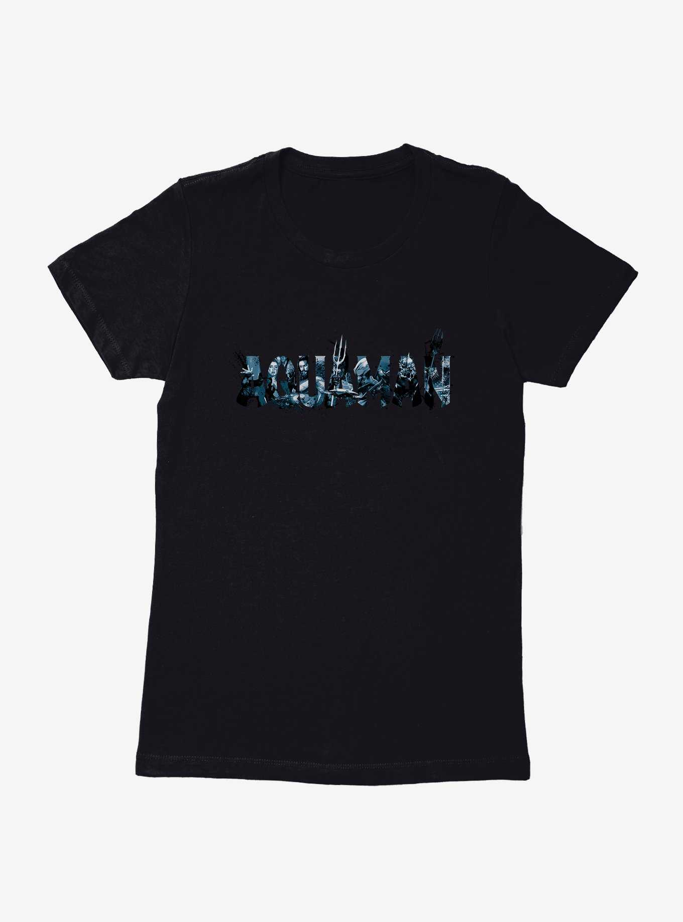 DC Comics Aquaman Symbol Script Womens T-Shirt, , hi-res