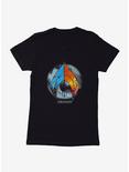 DC Comics Aquaman Two Worlds Logo Womens T-Shirt, BLACK, hi-res