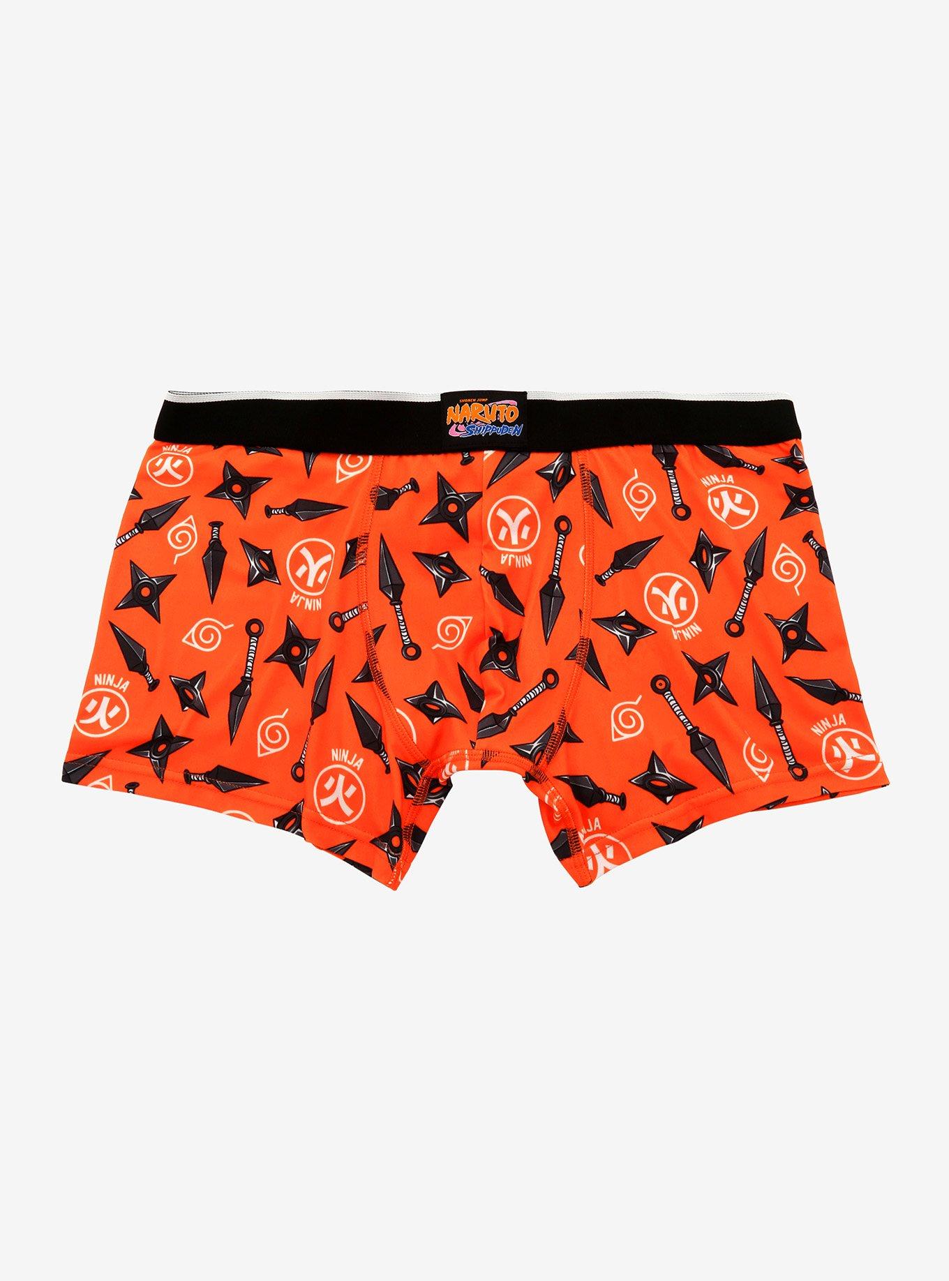 Naruto Shippuden Shuriken Kunai Boxer Briefs, ORANGE, hi-res