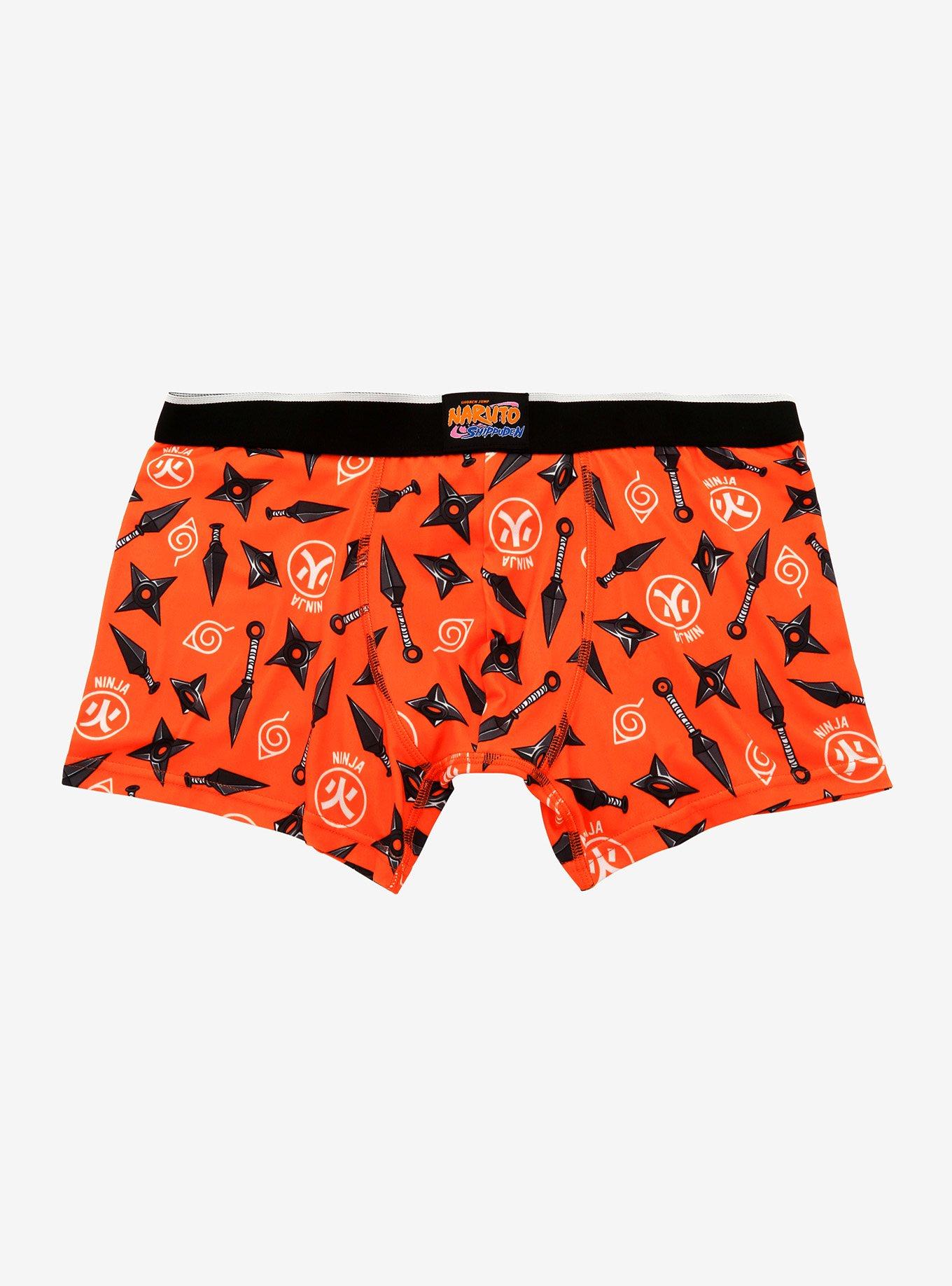 Naruto Shippuden Shuriken Kunai Boxer Briefs, ORANGE, hi-res