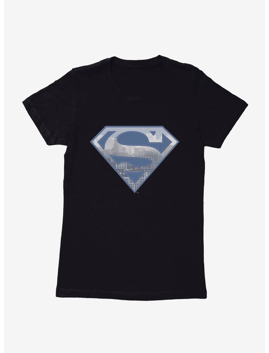 DC Comics Superman Metropolis Logo Silhouette Womens T-Shirt, , hi-res