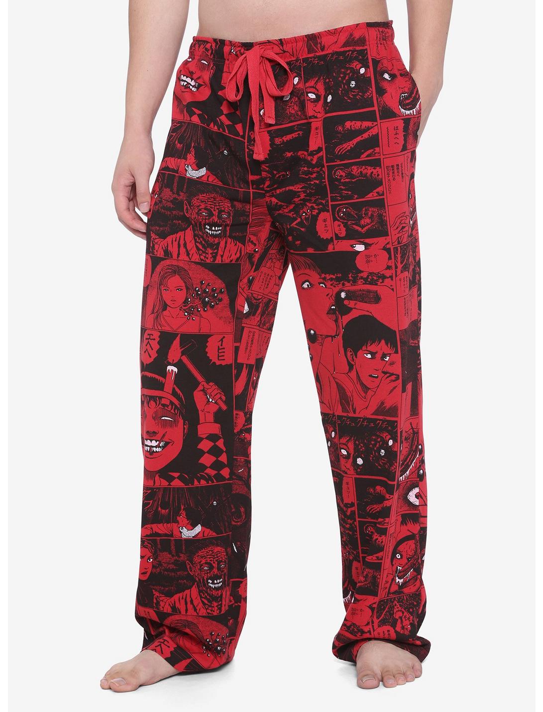 Junji Ito Panel Red Pajama Pants