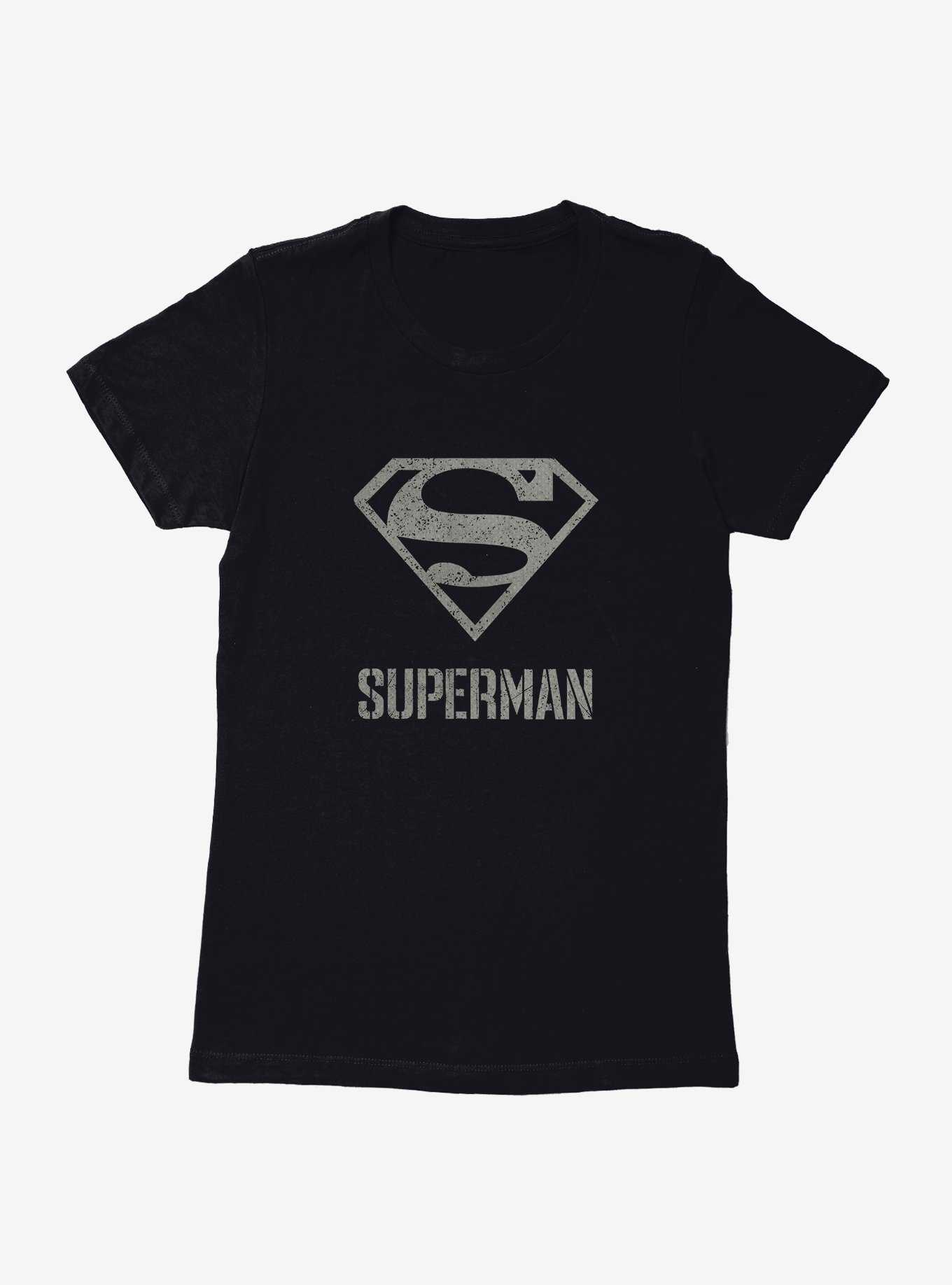 DC Comics Superman Grayscale Logo Womens T-Shirt, , hi-res