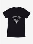 DC Comics Superman Ink Logo Womens T-Shirt, BLACK, hi-res