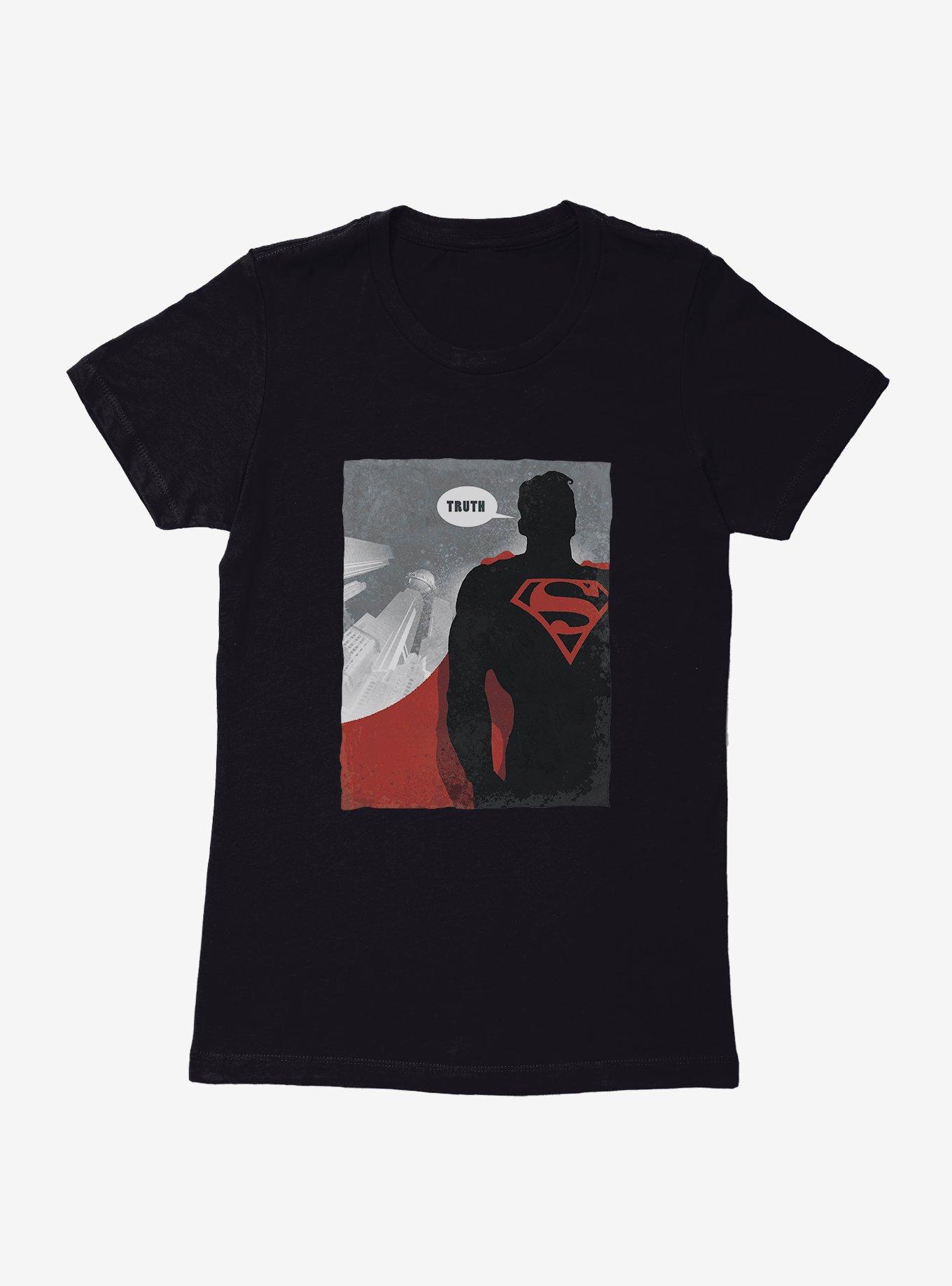 DC Comics Superman Speak The Truth Womens T-Shirt, BLACK, hi-res