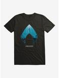 DC Comics Aquaman Icon Sea Background T-Shirt, BLACK, hi-res