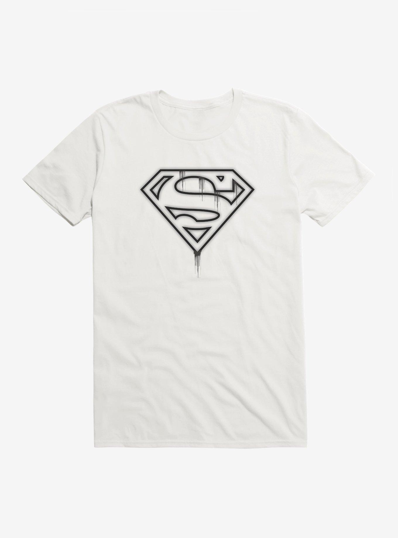 DC Comics Superman Ink Logo T-Shirt, WHITE, hi-res