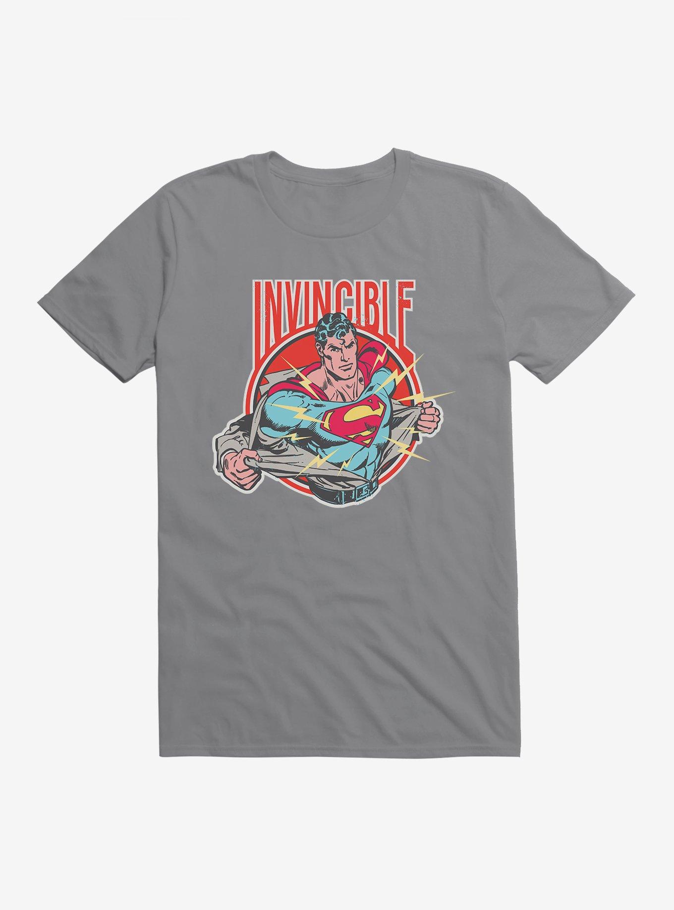 DC Comics Superman Invincible Hero T-Shirt, STORM GREY, hi-res