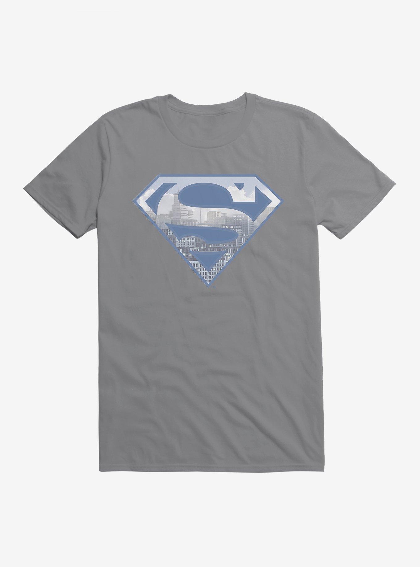 DC Comics Superman Metropolis Logo Silhouette T-Shirt, STORM GREY, hi-res