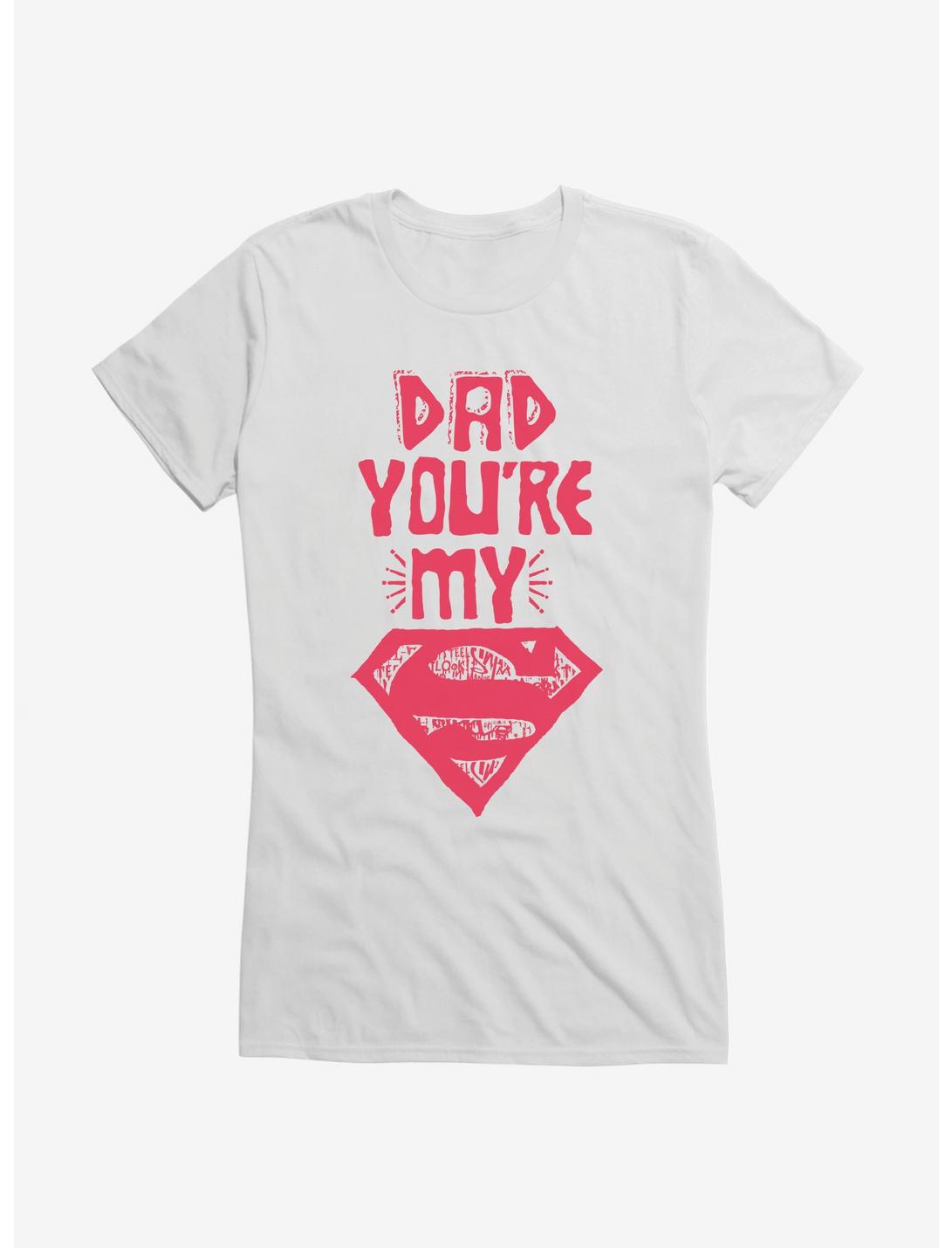 DC Comics Superman Dad Is My Hero Girls T-Shirt, , hi-res