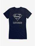 DC Comics Superman Grayscale Logo Girls T-Shirt, , hi-res
