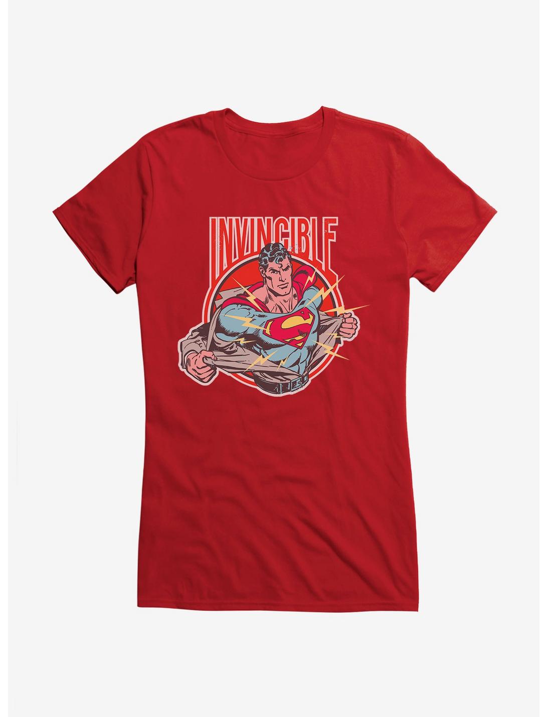 DC Comics Superman Invincible Hero Girls T-Shirt, RED, hi-res