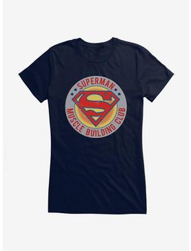 DC Comics Superman Muscle Building Club Girls T-Shirt, , hi-res