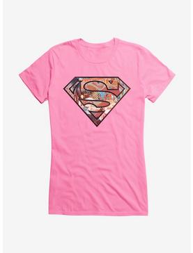 DC Comics Superman Pop Art Logo Girls T-Shirt, , hi-res
