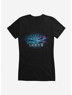 DC Comics Aquaman Fight For Truth Girls T-Shirt, BLACK, hi-res