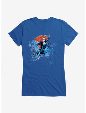 DC Comics Aquaman Mera Fight Pose Girls T-Shirt, ROYAL, hi-res