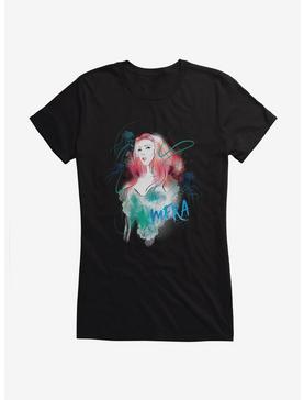 DC Comics Aquaman Mera Watercolor Girls T-Shirt, BLACK, hi-res