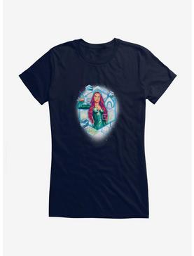 DC Comics Aquaman Princess Watercolor Girls T-Shirt, NAVY, hi-res