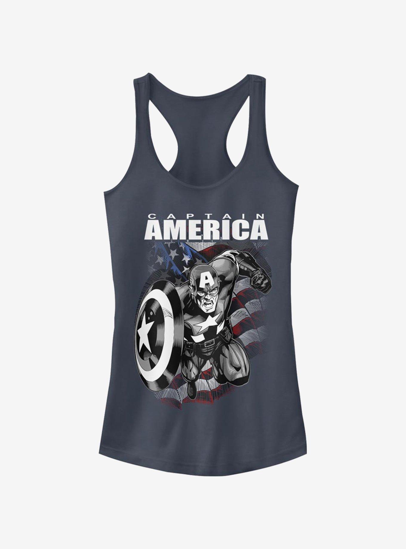 Marvel Captain America Captain America Girls Tank, INDIGO, hi-res