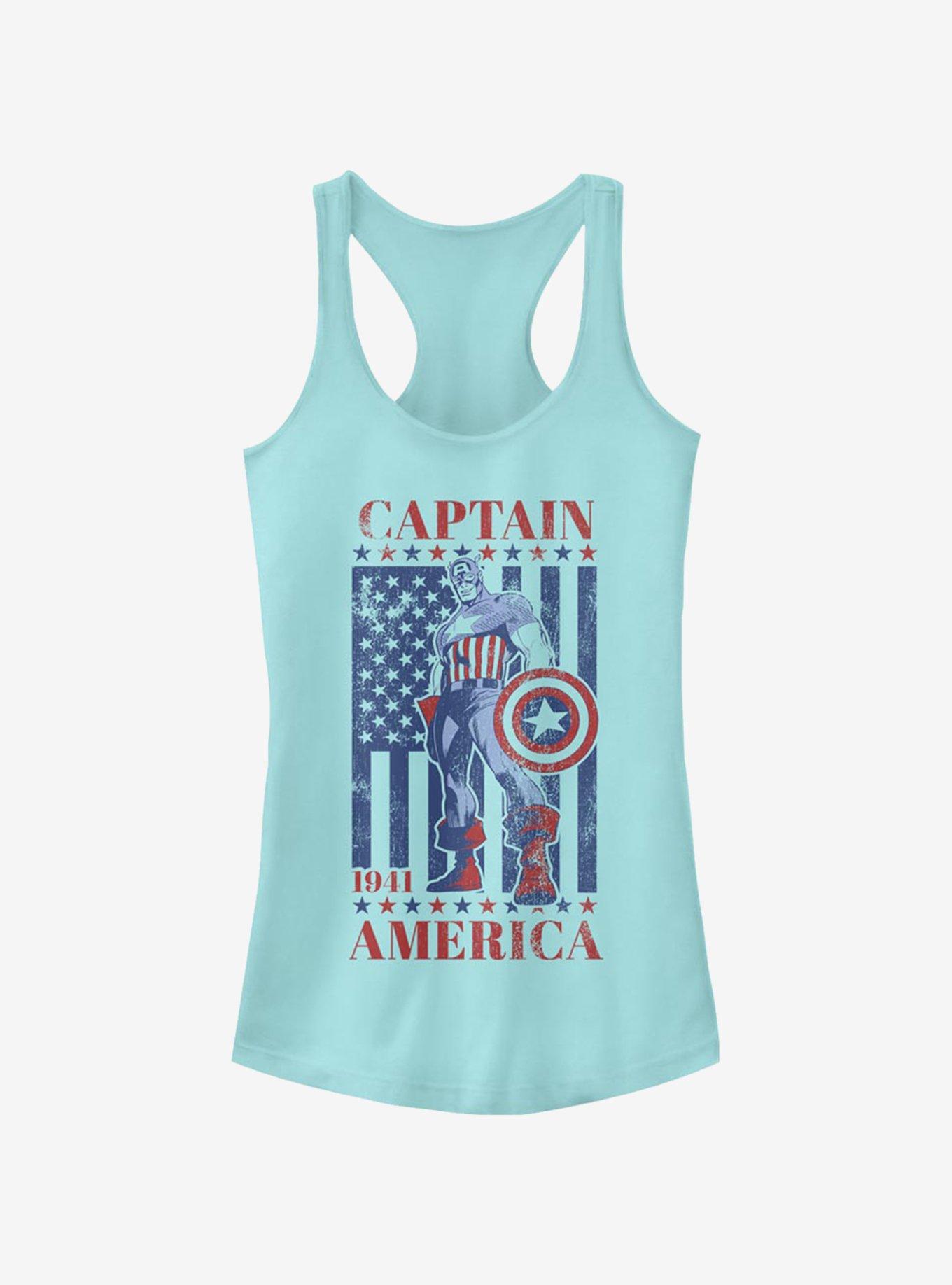 Marvel Captain America Captain 'Merica Girls Tank, CANCUN, hi-res