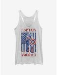 Marvel Captain America Captain 'Merica Girls Tank, WHITE HTR, hi-res