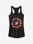 Marvel Captain America Flag Shield Girls Tank, BLACK, hi-res