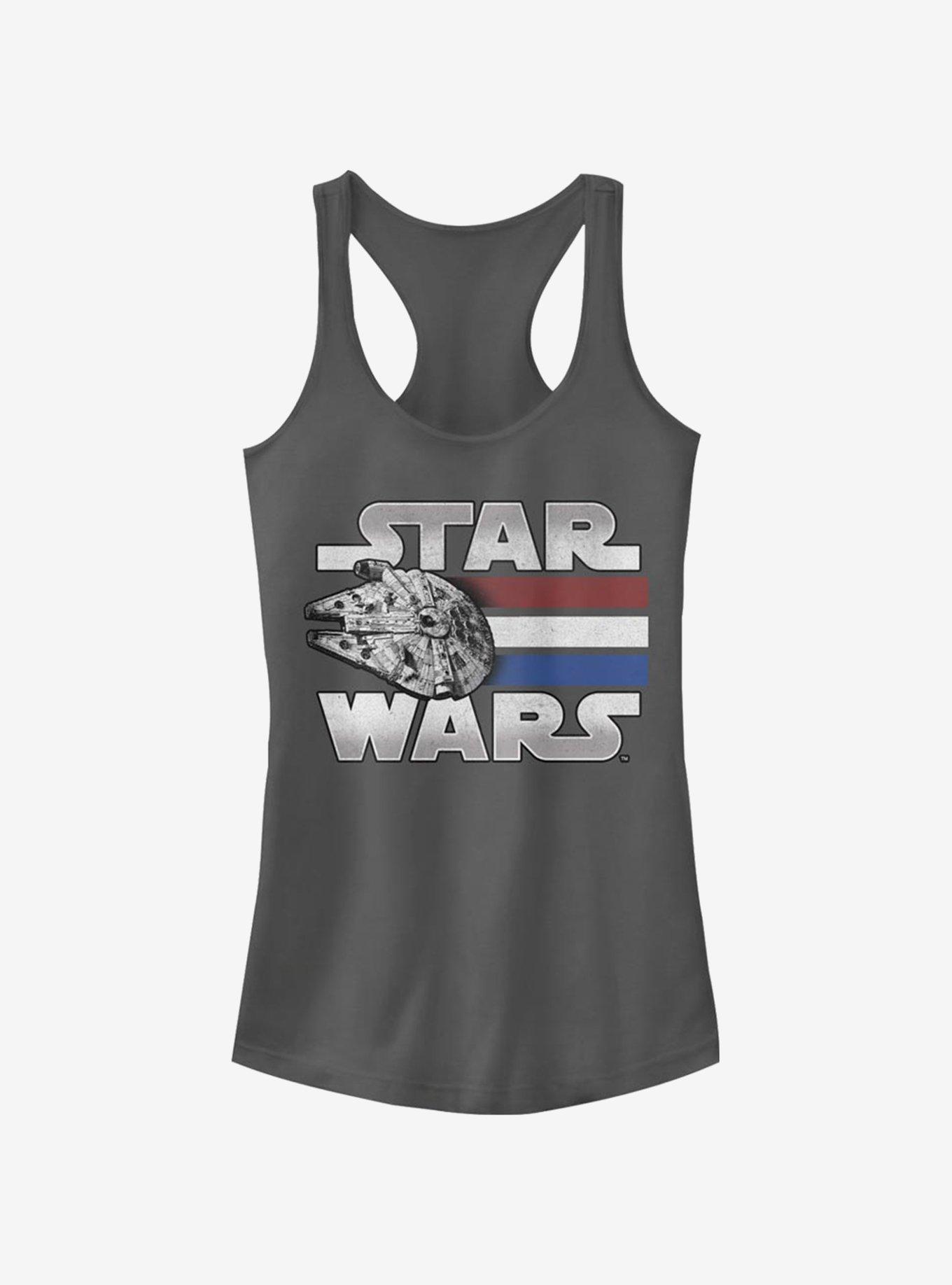 Star Wars Falcon Blast Off Girls Tank Top, CHARCOAL, hi-res