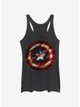 Marvel Captain America Flag Shield Girls Tank, BLK HTR, hi-res