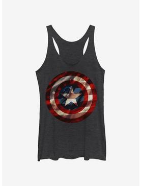 Plus Size Marvel Captain America Flag Shield Girls Tank, , hi-res