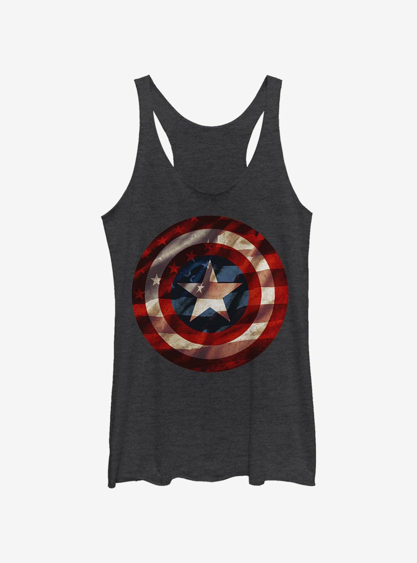 Marvel Captain America Flag Shield Girls Tank, , hi-res