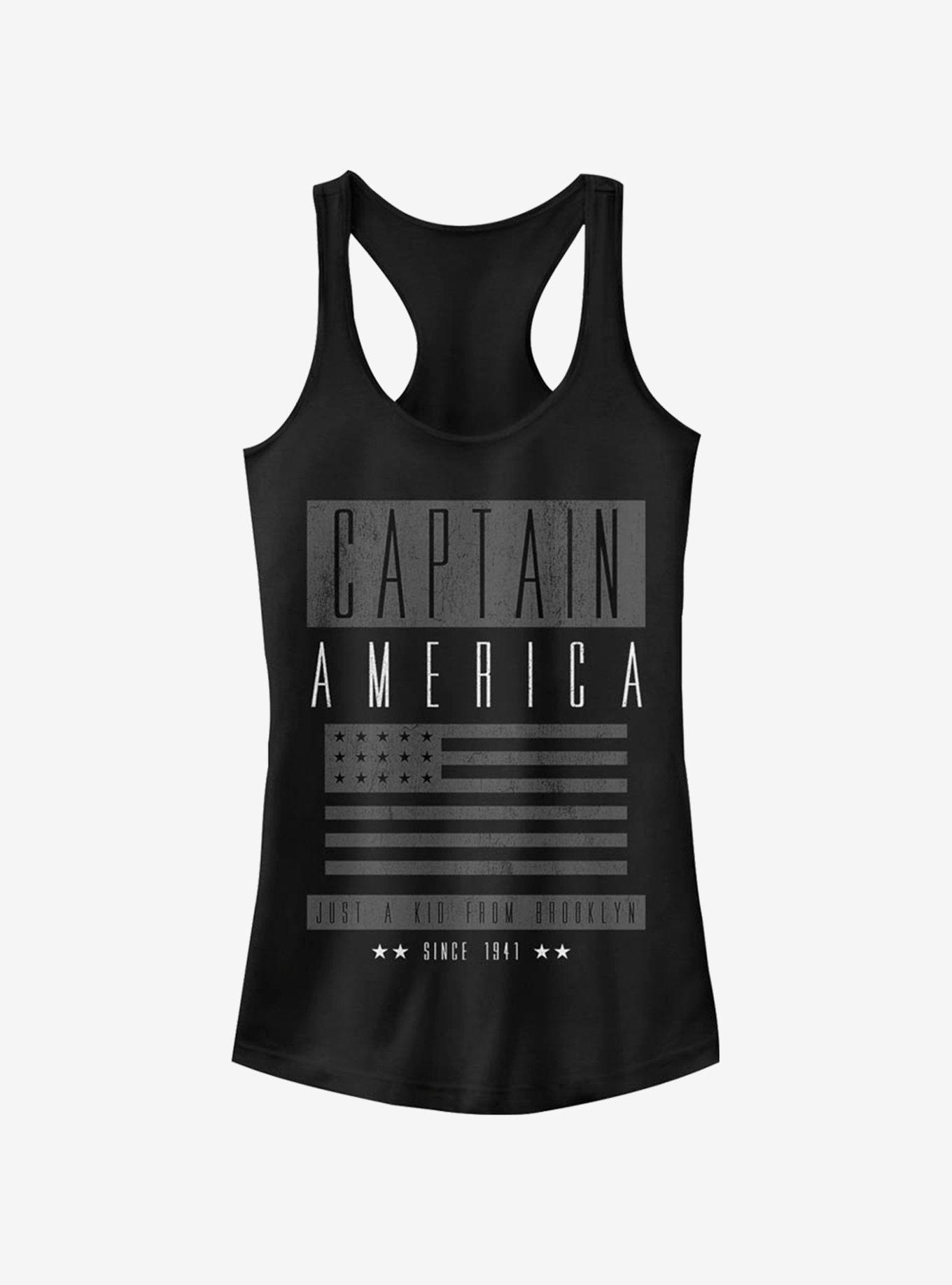 Marvel Captain America Greyout Captain Girls Tank, BLACK, hi-res