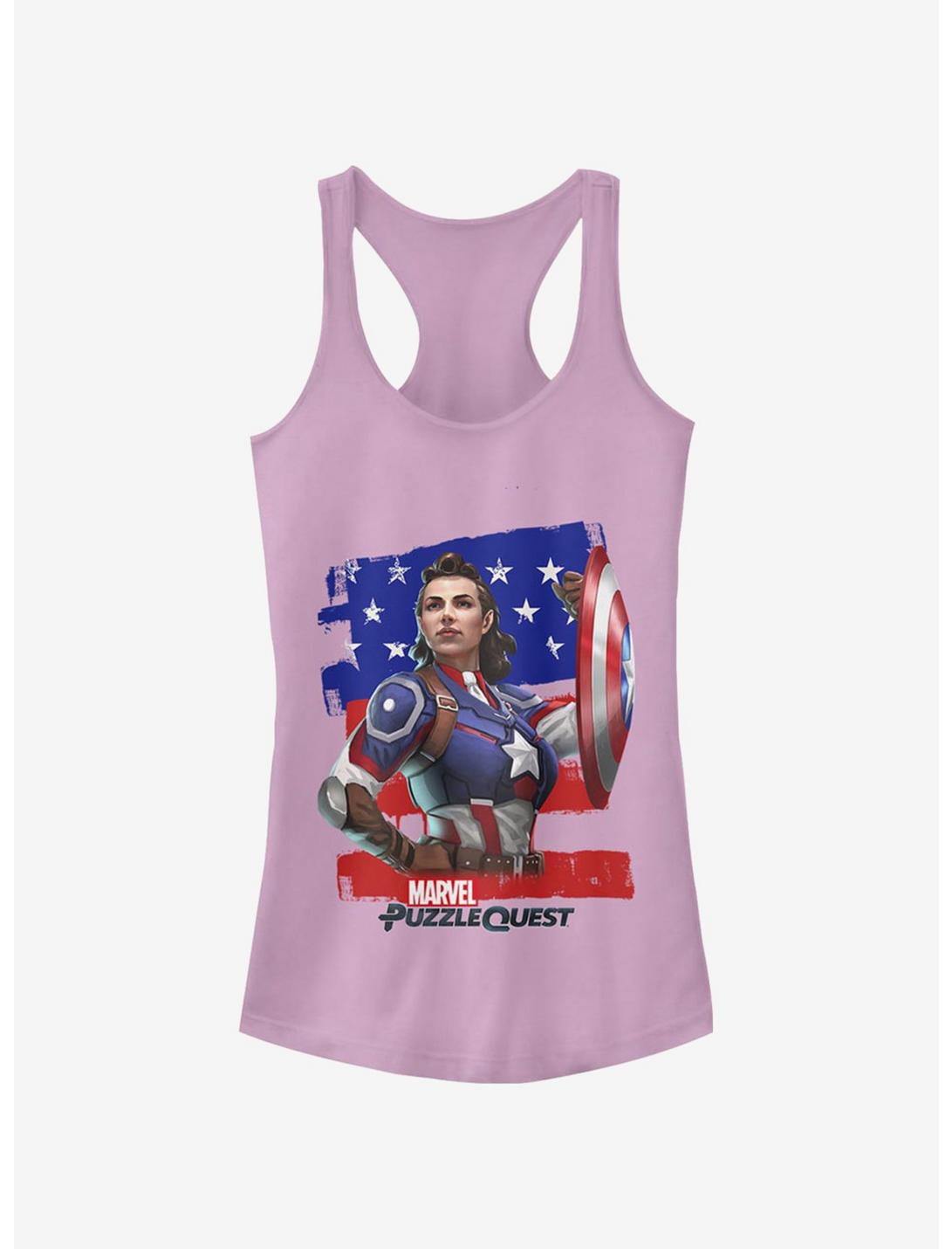 Marvel Captain America Hero Peggie Girls Tank, LILAC, hi-res